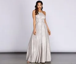 Windsor. Milana Glitter Shine High Neck Ball Gown -Formal Dresses Online Shop 05005 0055 5
