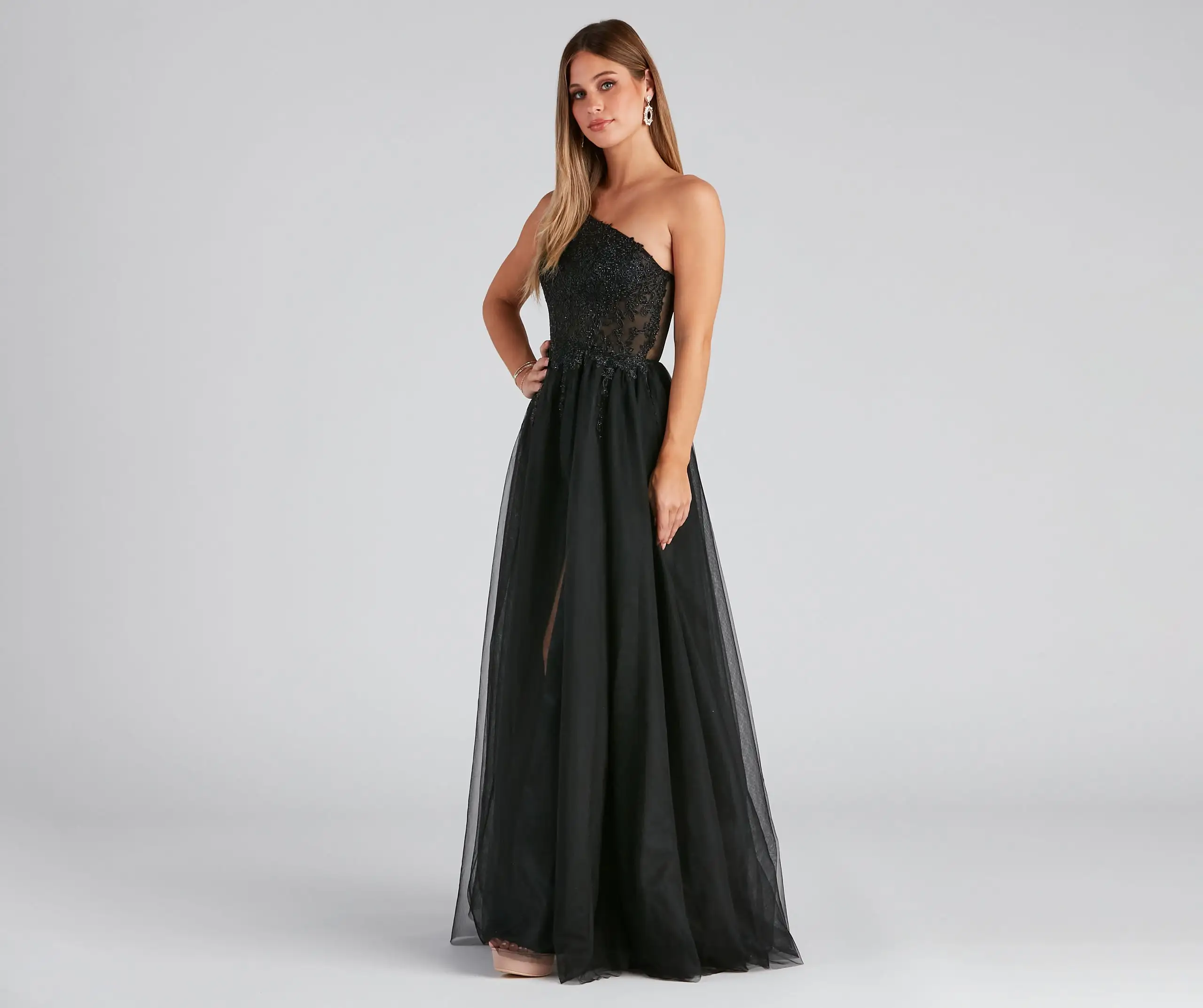 Windsor. Laine Formal One-Shoulder Ball Gown 9 Windsor. Laine Formal One-Shoulder Ball Gown - Image 7