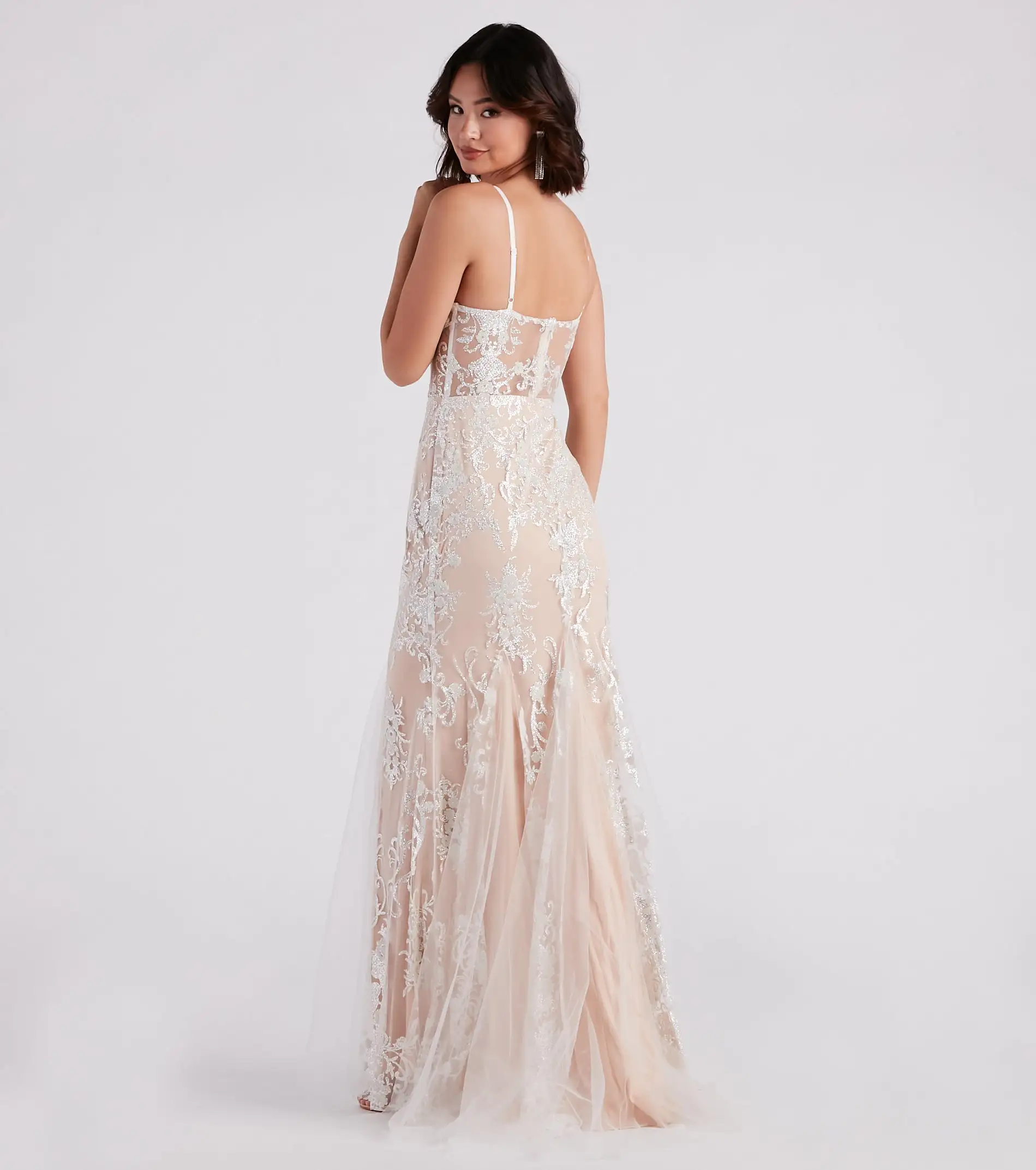 Windsor. Keria Formal Glitter Lace Mermaid Dress 4 Windsor. Keria Formal Glitter Lace Mermaid Dress - Image 2