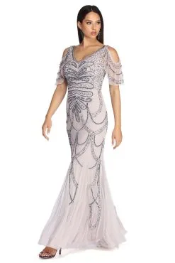 Windsor. Francine Formal Beaded Chiffon Dress