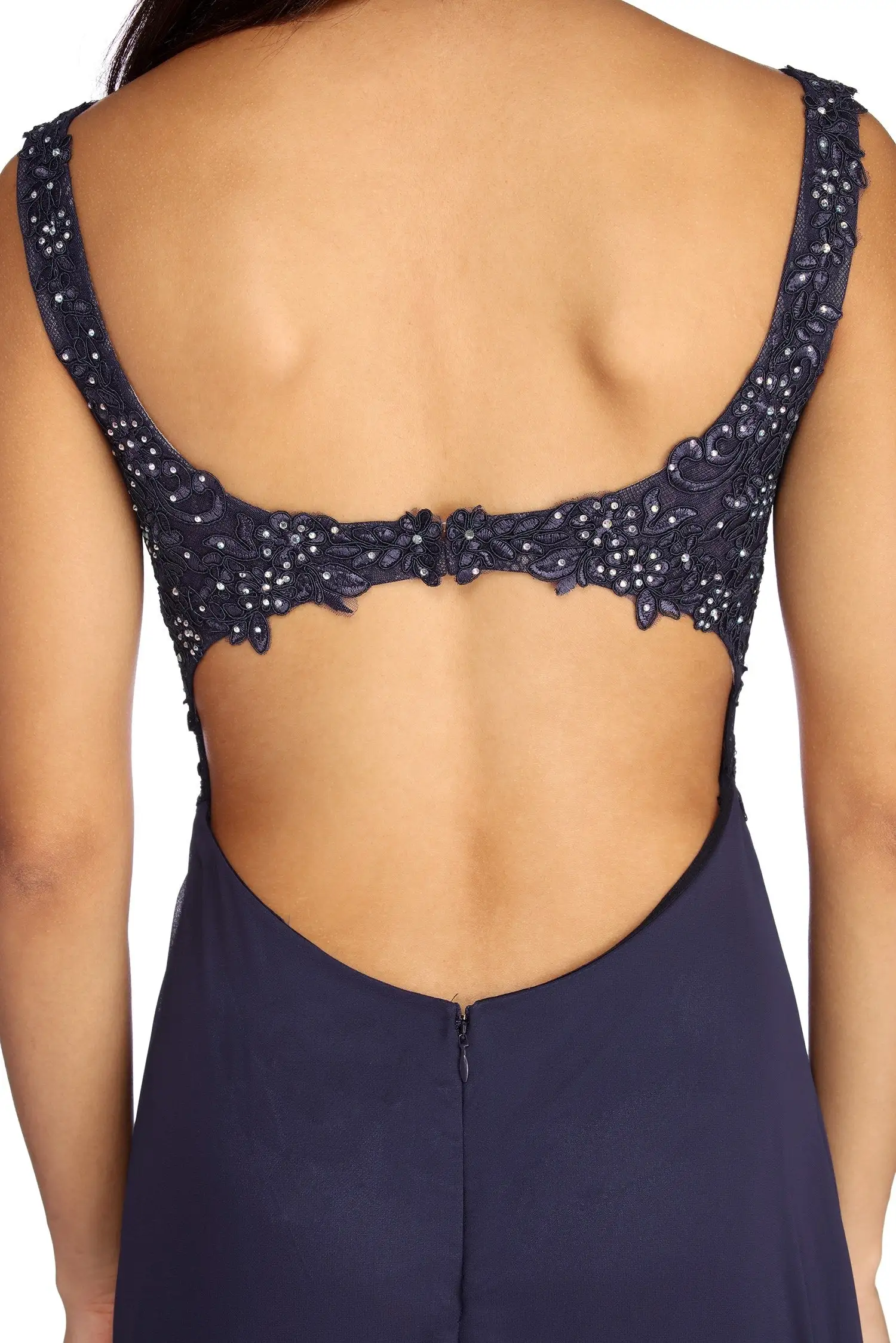 Windsor. Amina Formal High Slit Chiffon Dress 7 Windsor. Amina Formal High Slit Chiffon Dress - Image 5