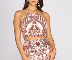 Windsor. Alissa Formal Two Piece Sequin Dress 8 Windsor. Alissa Formal Two Piece Sequin Dress -Formal Dresses Online Shop 05006 0047 3