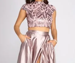 Windsor. Persephone Formal Satin And Sequin Two-Piece Dress 9 Windsor. Persephone Formal Satin And Sequin Two-Piece Dress -Formal Dresses Online Shop 05006 0531 3 af3901ed 35ed 4e83 8705 61da64780c93