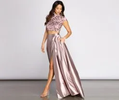 Windsor. Persephone Formal Satin And Sequin Two-Piece Dress 10 Windsor. Persephone Formal Satin And Sequin Two-Piece Dress -Formal Dresses Online Shop 05006 0531 4 63c8e316 d3d5 43ca 8a14 2b76ebe79c8e
