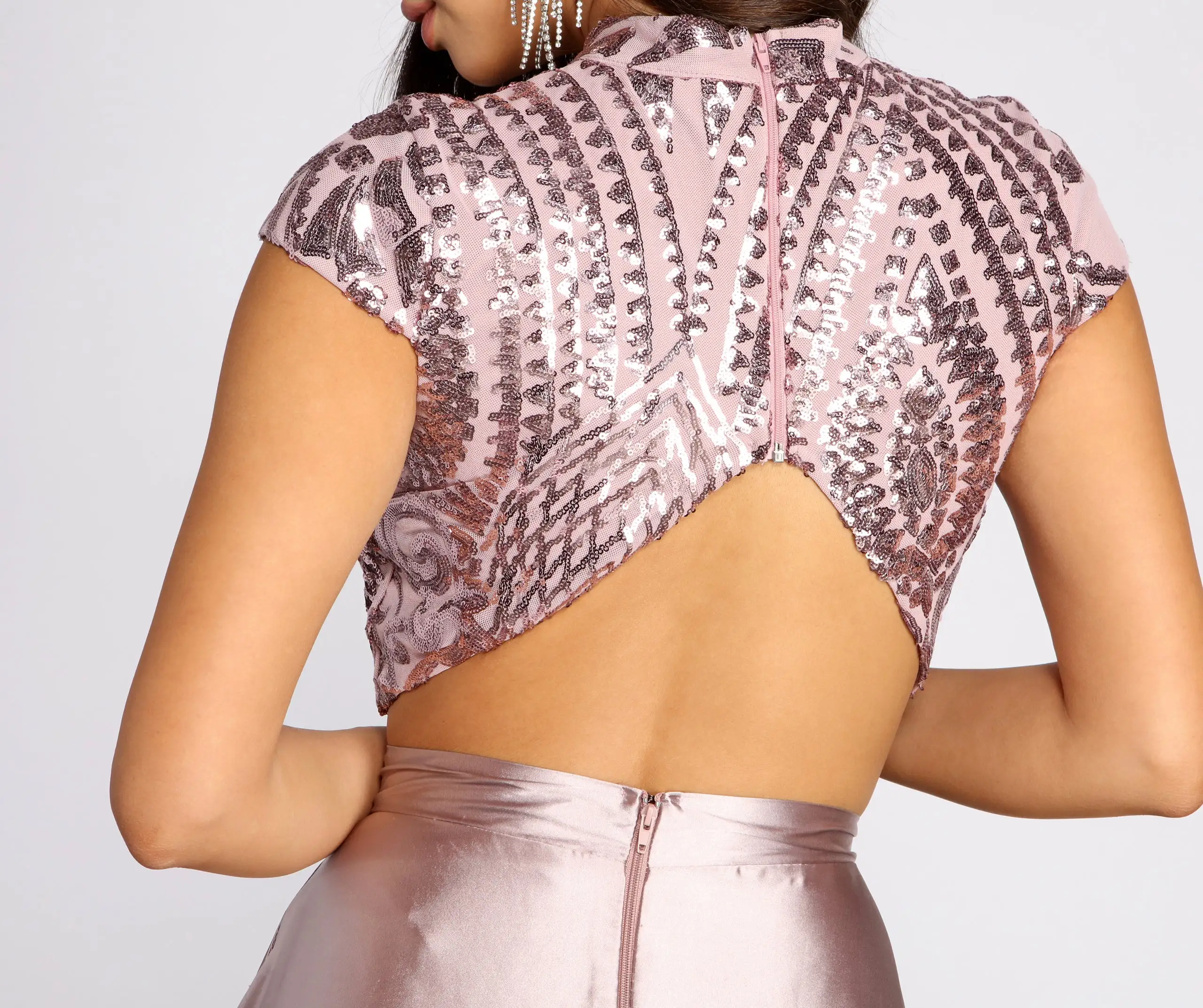 Windsor. Persephone Formal Satin And Sequin Two-Piece Dress 7 Windsor. Persephone Formal Satin And Sequin Two-Piece Dress - Image 5