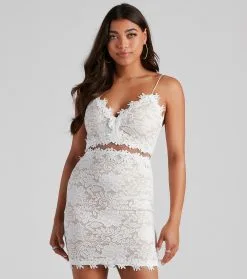 Windsor. Crochet Chic Mini Dress