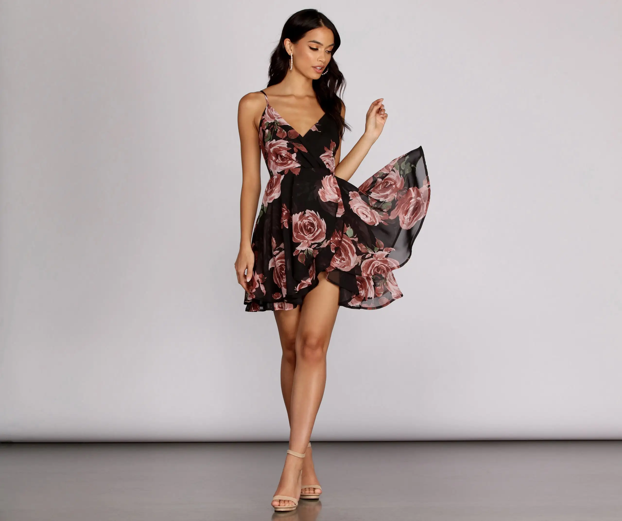 Windsor. Enchanted Garden Surplice Skater Dress 3 Windsor. Enchanted Garden Surplice Skater Dress