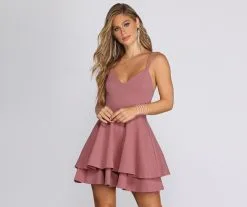 Windsor. Layer Cake X-Back Skater Dress
