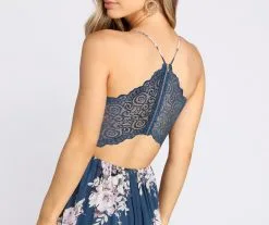 Windsor. Floral Chiffon High Low Dress -Formal Dresses Online Shop 05101 0175 4