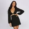 Windsor. O-Ring Waist Cut Out Mini Dress -Formal Dresses Online Shop 05101 0241 1