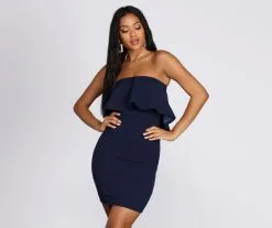 Windsor. Flirty Ruffle Mini Dress