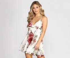 Windsor. Fairy Tale Florals Chiffon Skater Dress