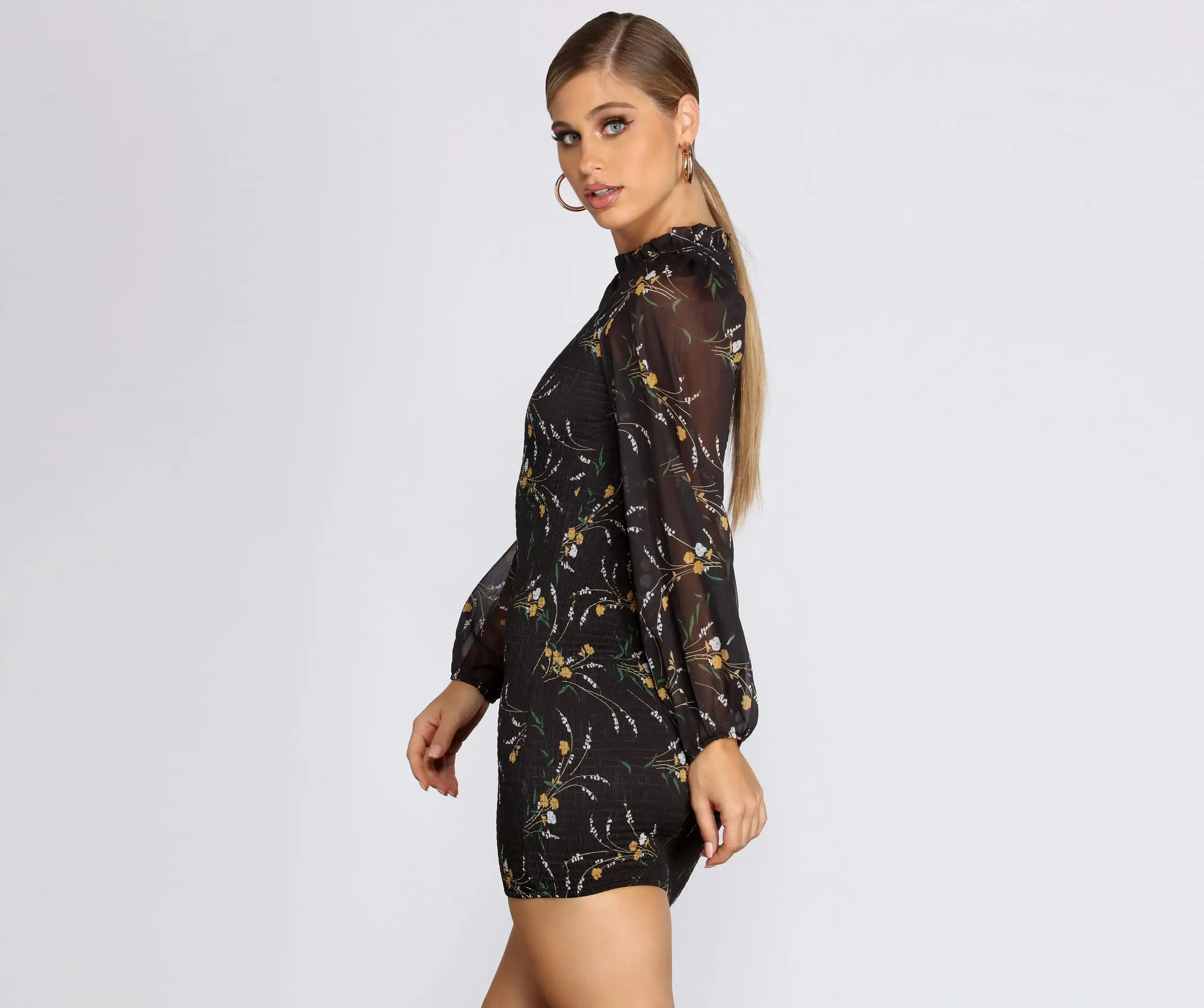 Windsor. Daisy Days Smocked Mini Dress 4 Windsor. Daisy Days Smocked Mini Dress - Image 2