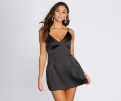 Windsor. Satin Chic Mini Dress