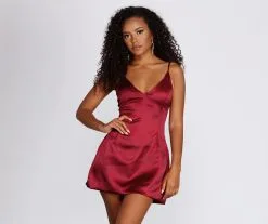 Windsor. Satin Chic Mini Dress -Formal Dresses Online Shop 05101 0428 1