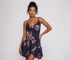 Windsor. Sweet Moments Floral Chiffon Skater Dress