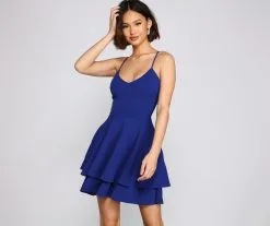 Windsor. Simply Adorable Layered Skater Dress