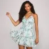 Windsor. Romanced By Ruffles Chiffon Floral Dress