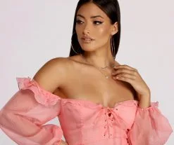 Windsor. Lace Be Real Organza Sleeve Mini Dress -Formal Dresses Online Shop 05101 0757 3 087f128c 61e0 496b 821d 0659b24019e3