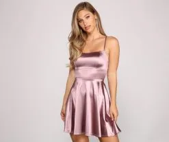 Windsor. A Moment In Satin Skater Dress