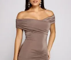 Windsor. Alluring And Chic Off-The-Shoulder Mini Dress 16 Windsor. Alluring And Chic Off-The-Shoulder Mini Dress -Formal Dresses Online Shop 05101 0983 3