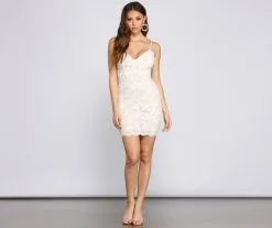 Windsor. Glamour Lace Sleeveless Mini Dress -Formal Dresses Online Shop 05101 0992 3