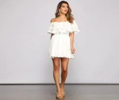 Windsor. Flirty Vibes Linen Mini Dress -Formal Dresses Online Shop 05101 1058 5 cee07e26 6a42 43cd bc98 5b9fcb52f3fb