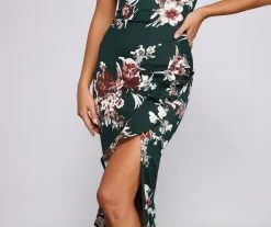 Windsor. Floral Passion Ruffled Midi Dress -Formal Dresses Online Shop 05101 1066 5 837f52c0 538a 488d 8469 57586b8414aa