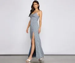 Windsor. Floral Dreams High-Slit Maxi Dress 8 Windsor. Floral Dreams High-Slit Maxi Dress -Formal Dresses Online Shop 05101 1074 3