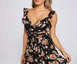 Windsor. Wrapped In Florals Chiffon Skater Dress -Formal Dresses Online Shop 05101 1103 4 71a1418e e456 425e a9fc 1bb94ee8fa16