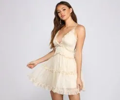 Windsor. Sweet And Flirty Chiffon Mini Dress