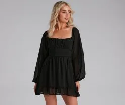Windsor. Go With The Flow Chiffon Skater Dress