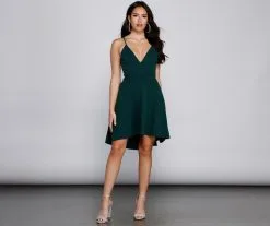 Windsor. Go With The Flow High-Low Crepe Dress -Formal Dresses Online Shop 05101 1159 1 15107023 bfe0 4d27 912e 037486a6e8da