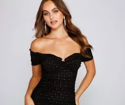 Windsor. Born To Glow Glitter Ruffled Mini Dress -Formal Dresses Online Shop 05101 1184 3