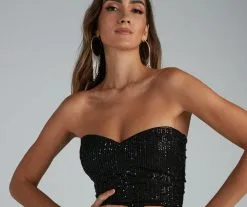 Windsor. Feel Sparks Sequin Tube Ruche Dress -Formal Dresses Online Shop 05101 1291 3