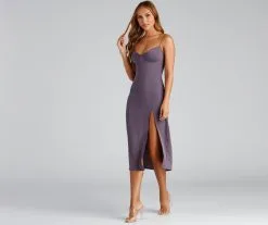 Windsor. Sultry Sophistication Crepe Slip Midi Dress -Formal Dresses Online Shop 05101 1306 4 cb93bc39 80b3 483b 8f1b b8f2fd99181c