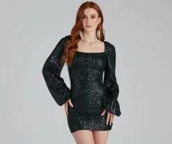 Windsor. Sparkle Factor Sequin Mini Dress