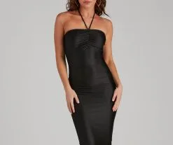 Windsor. Sleek Trendsetter Halter Midi Dress 16 Windsor. Sleek Trendsetter Halter Midi Dress -Formal Dresses Online Shop 05101 1308 3