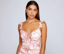 Windsor. Weekend-Ready Floral Chiffon Mini Dress -Formal Dresses Online Shop 05101 1311 4