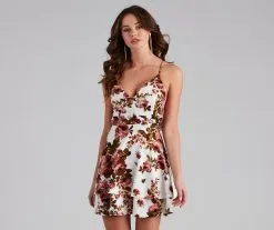 Windsor. Blossom With Beauty Floral Skater Dress -Formal Dresses Online Shop 05101 1407 1
