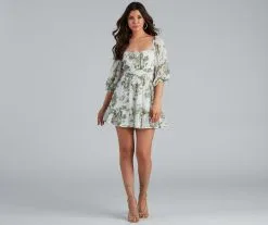 Windsor. Sunday Girl Floral Chiffon Skater Dress -Formal Dresses Online Shop 05101 1425 3