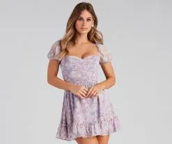 Windsor. Sweet Beauty Ruffled Floral Dress