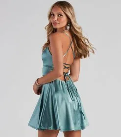 Windsor. A Moment In Satin Skater Dress -Formal Dresses Online Shop 05101 1469 2 1