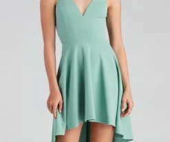 Windsor. Go With The Flow High-Low Crepe Dress -Formal Dresses Online Shop 05101 1479 3