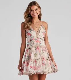 Windsor. Budding Romance Chiffon Skater Dress