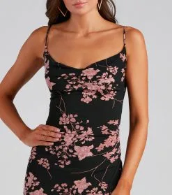 Windsor. All About Floral Cowl Midi Dress -Formal Dresses Online Shop 05101 1508 4 1