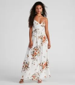 Windsor. Effortless Beauty Floral Chiffon Maxi Dress