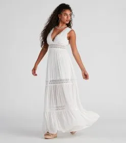 Windsor. Summer Frolic Crochet Maxi Dress