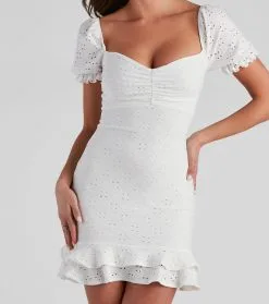 Windsor. Summer Bliss Eyelet Ruffle Dress -Formal Dresses Online Shop 05101 1584 3 76c4f0d9 642a 499a 97c9 c0ecff4e7c3c