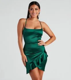 Windsor. Flirty Vibes Ruffled Mini Dress